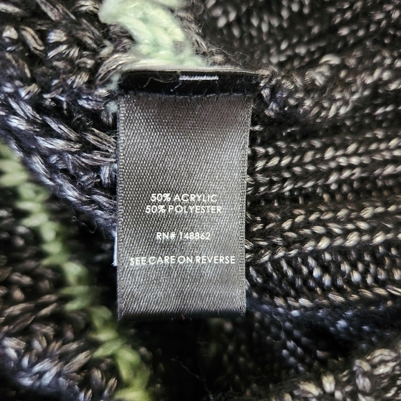 Torrid Sweater Women's sz 00 - Med/Lg 10 Chunky Pullover Striped Raglan Sweater - Picture 6 of 8